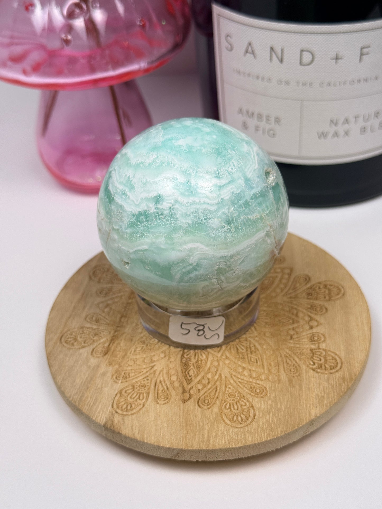 Caribbean Calcite Spheres w/ Stands