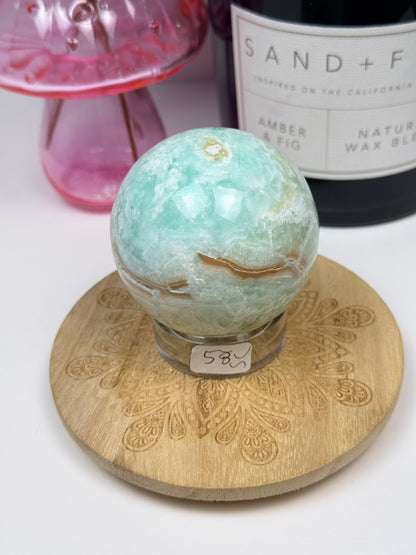 Caribbean Calcite Spheres w/ Stands