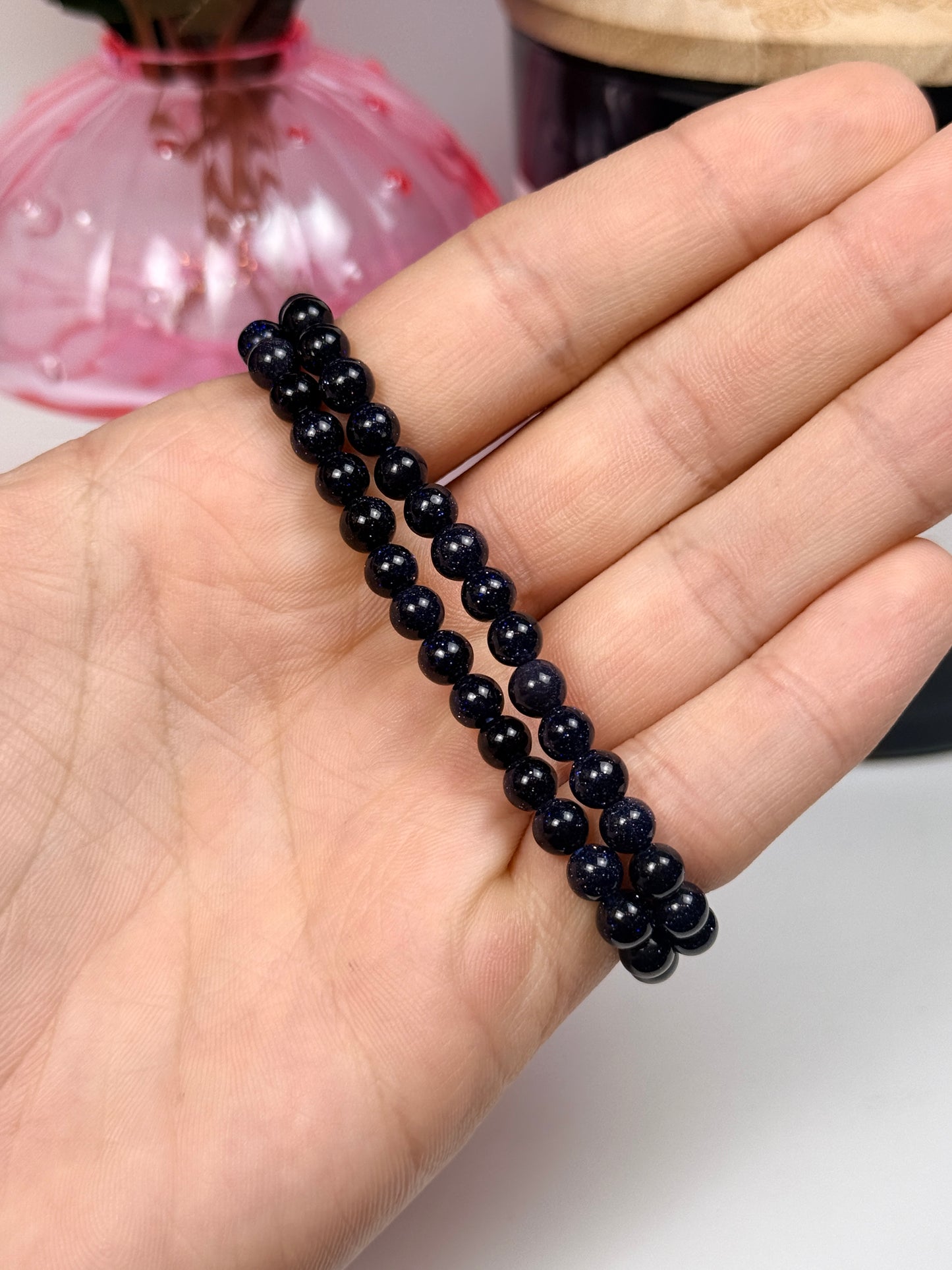6mm Blue Goldstone Bracelets