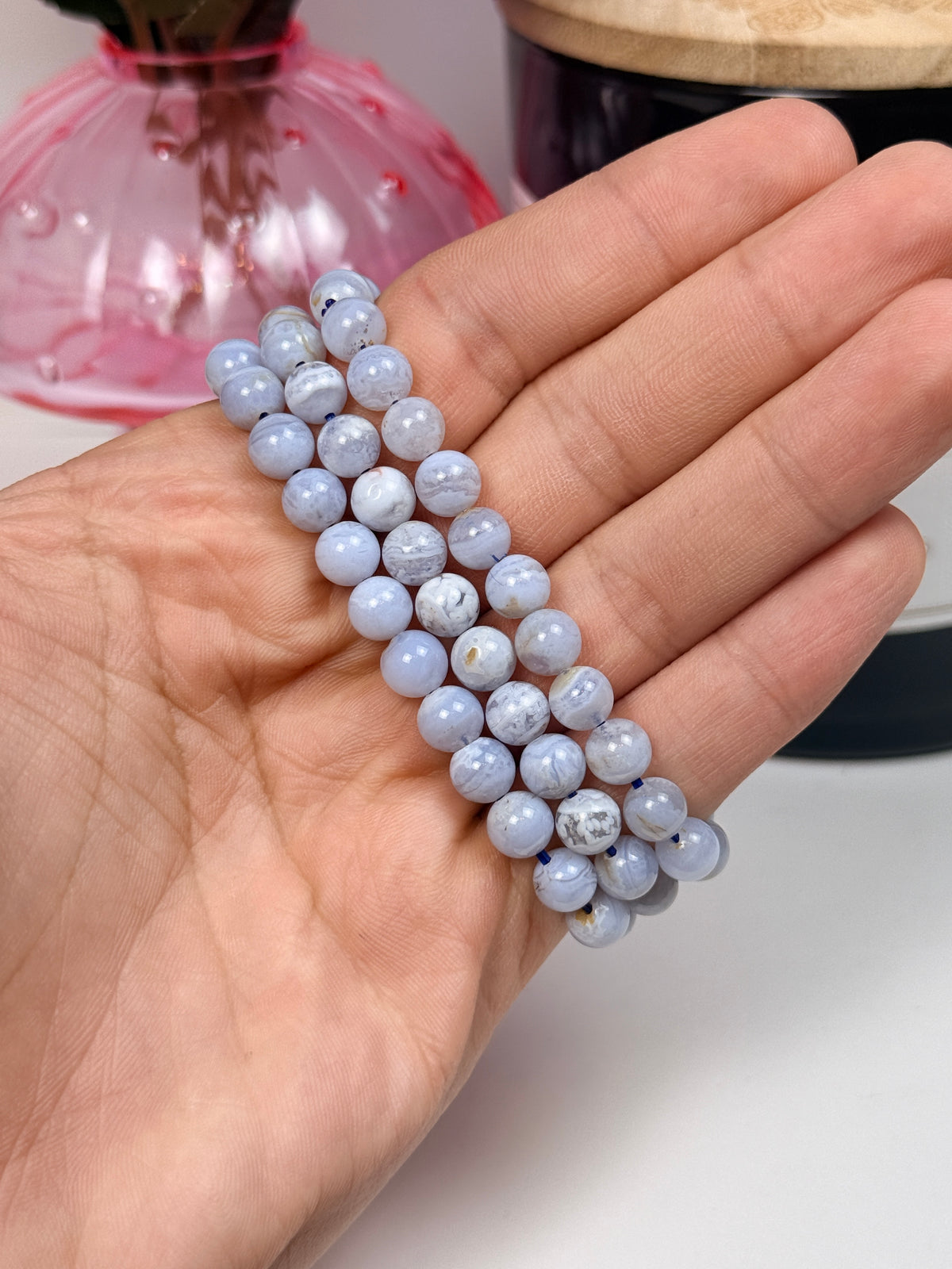 6mm Blue Lace Agate Bracelets