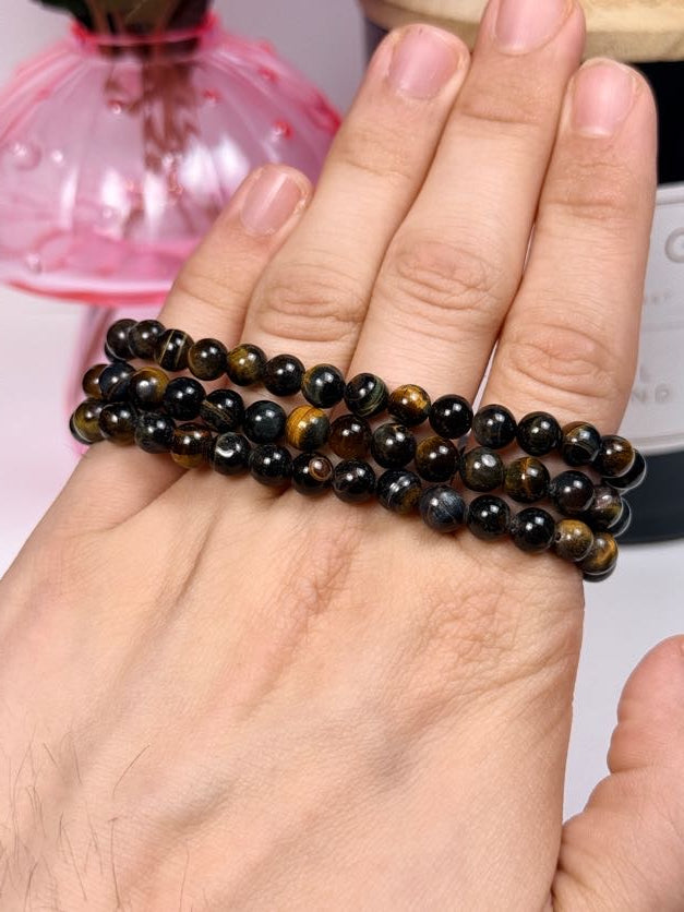 6mm Blue Tiger's Eye Bracelet