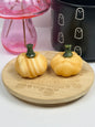 Orange Calcite and Serpentine Pumpkin