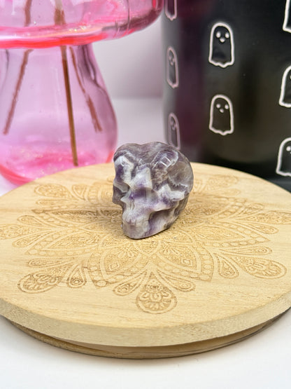Crystal Horned Skull Carvings