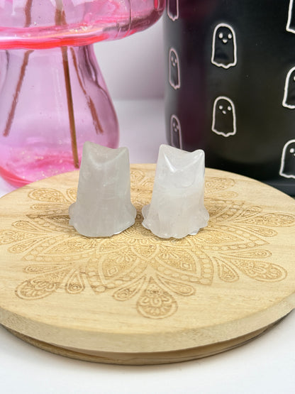 Crystal Cat Ghost Carvings