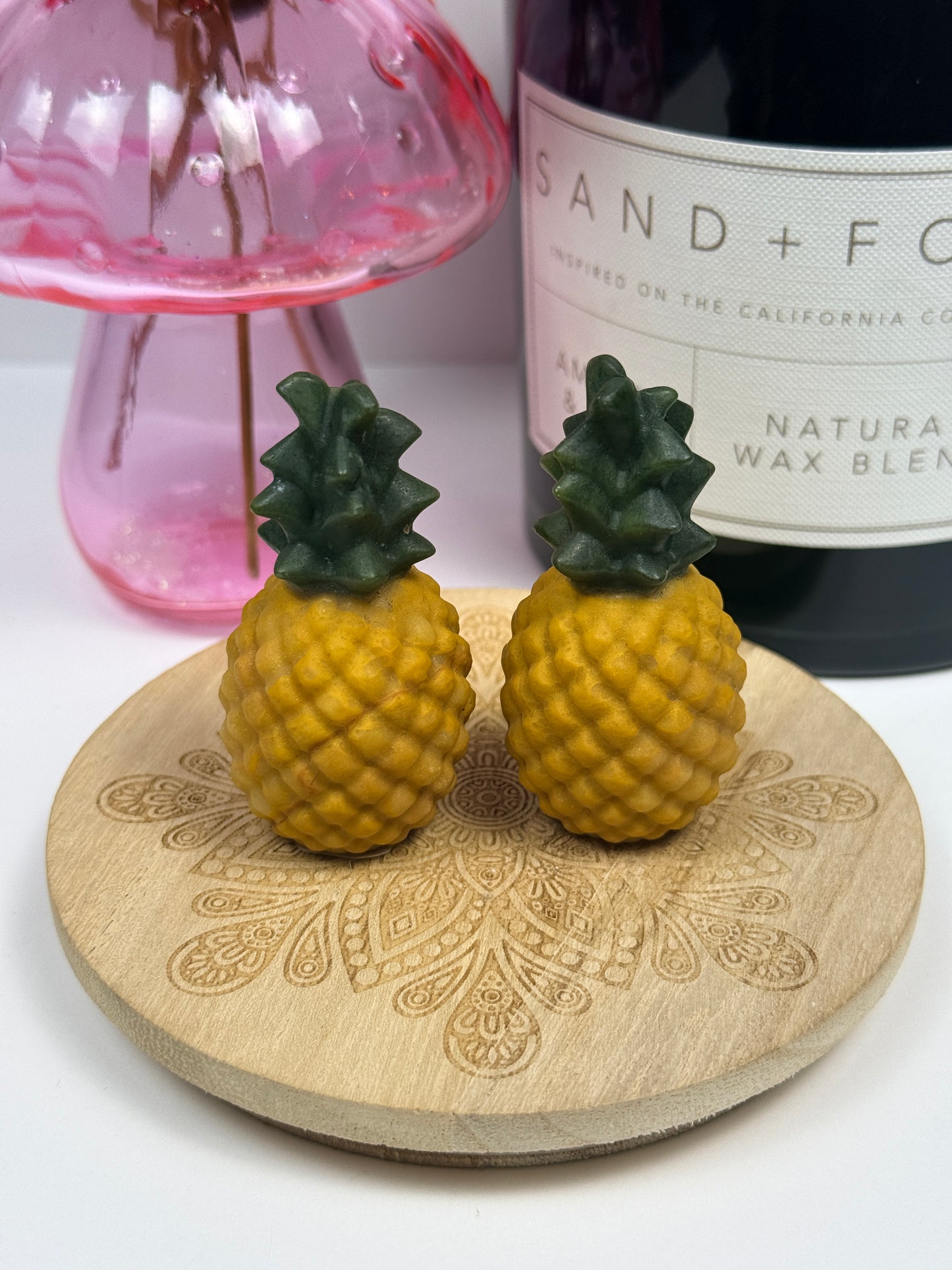 Orange Calcite and Serpentine Pineapple