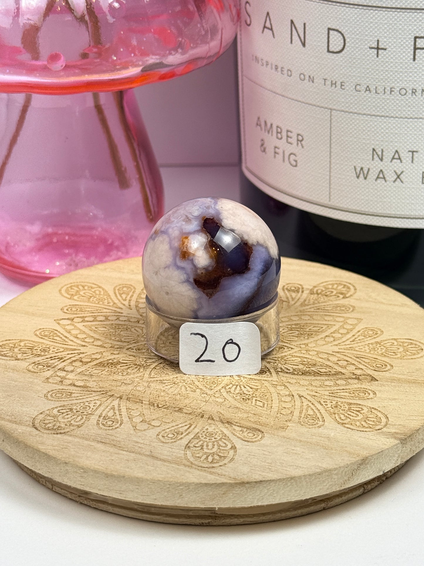 Blue Flower Agate Sphere
