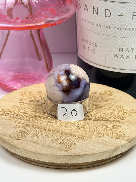 Blue Flower Agate Sphere