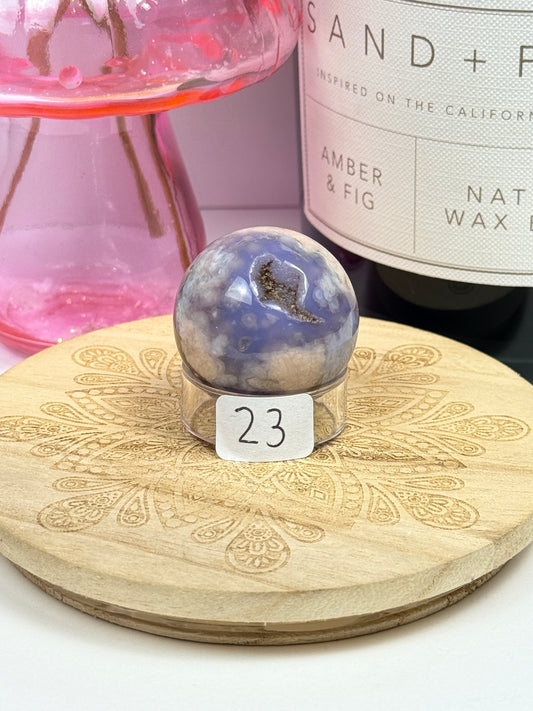 Blue Flower Agate Sphere