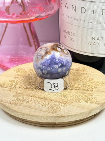 Blue Flower Agate Sphere