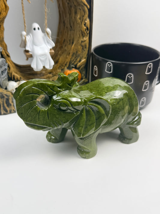 Serpentine Elephant Statue