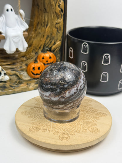 Purple Zebra Jasper Sphere with Stand