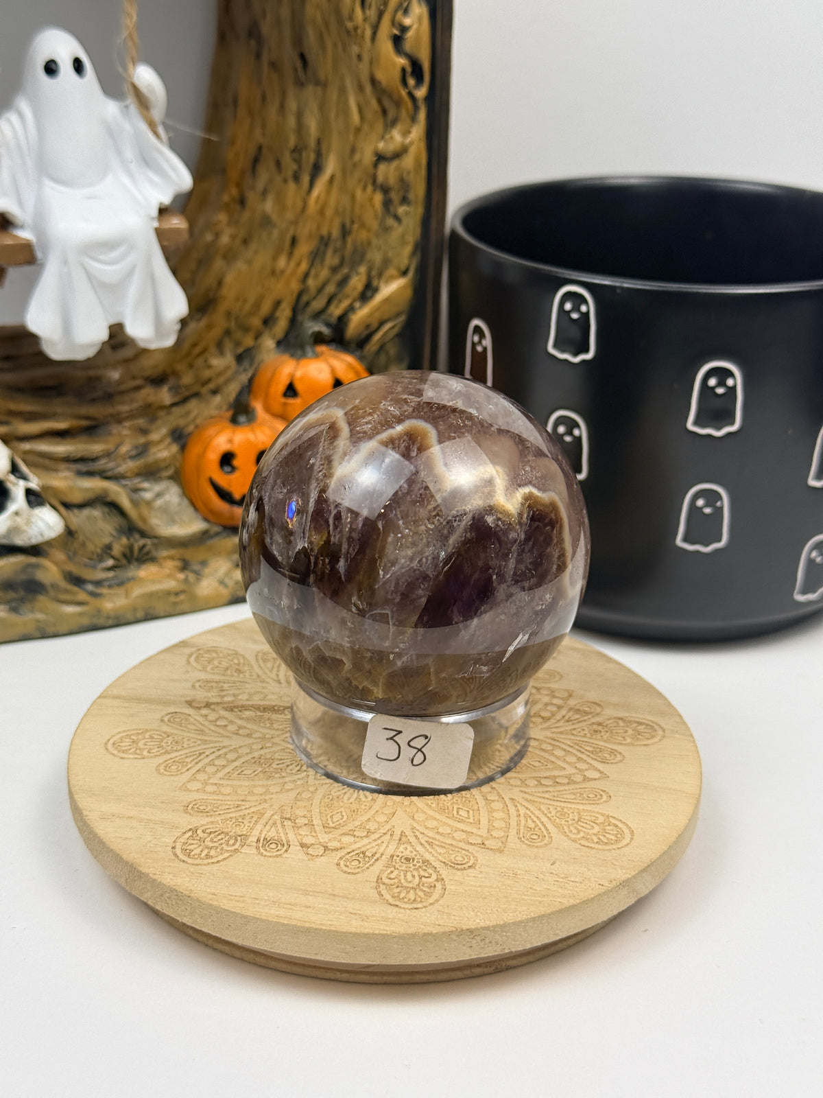 Feather Amethyst Spheres with Stands