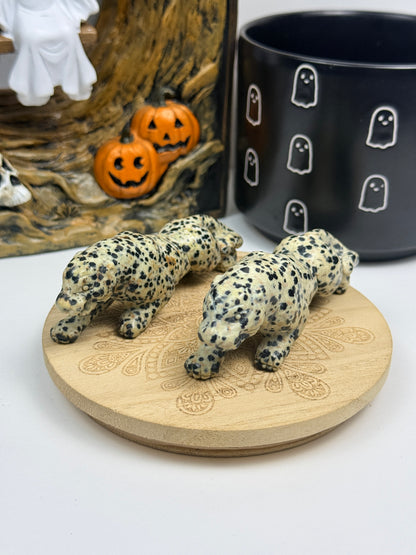 Dalmatian Jasper Leopard Carvings