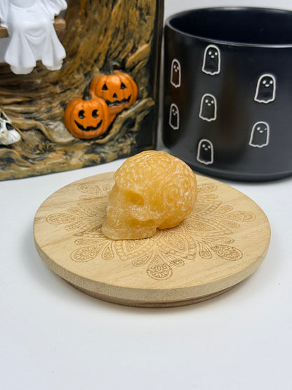 Crystal Sugar Skull Carvings