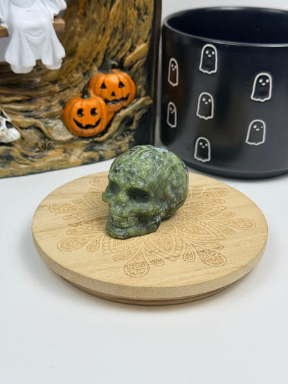 Crystal Sugar Skull Carvings