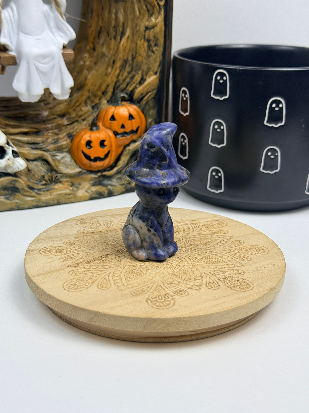 Crystal Cats with Witch Hats