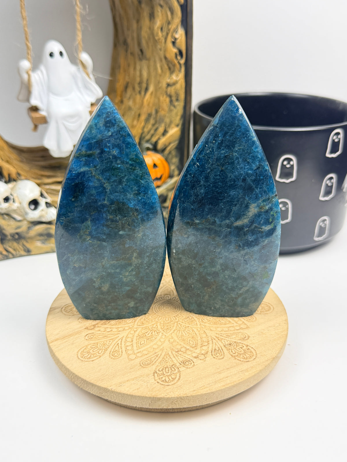 Blue Apatite Freeforms