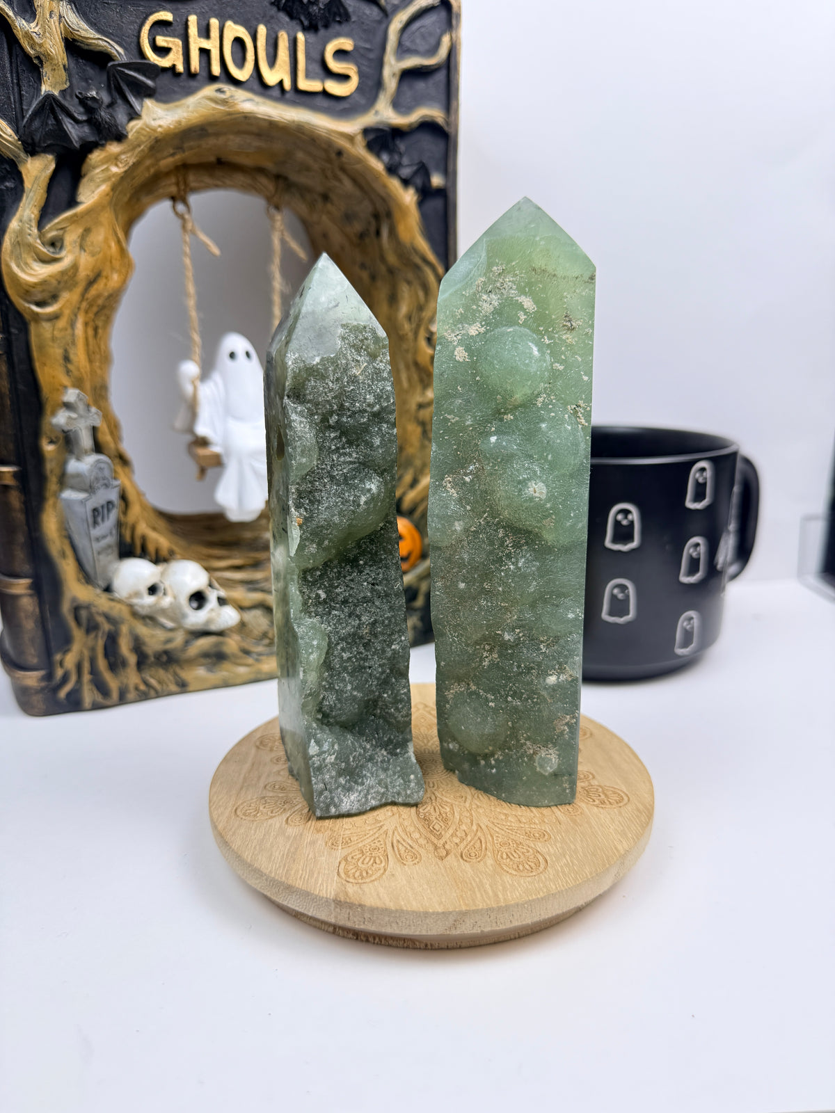 Half-Raw Prehnite Towers