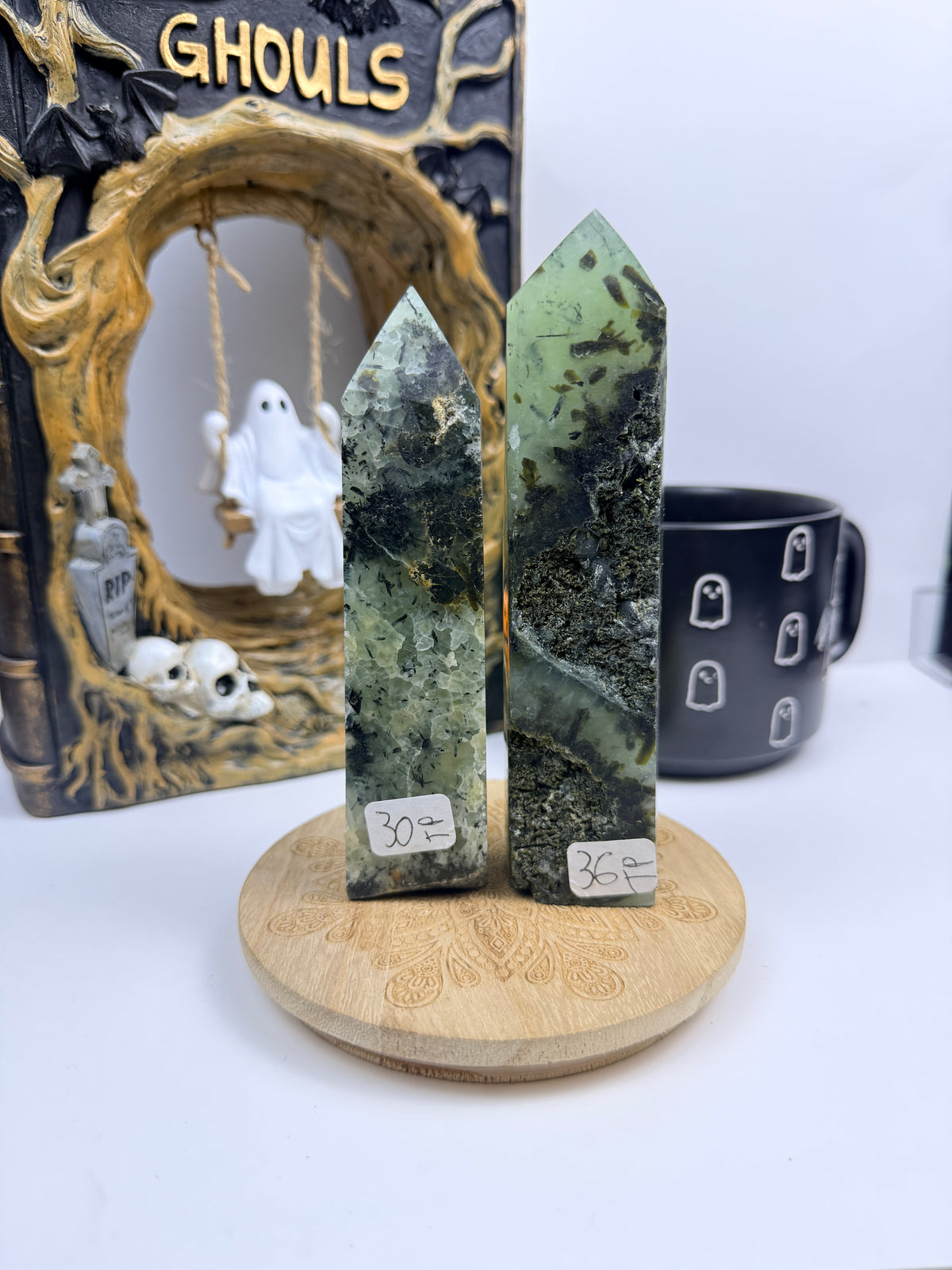 Half-Raw Prehnite Towers