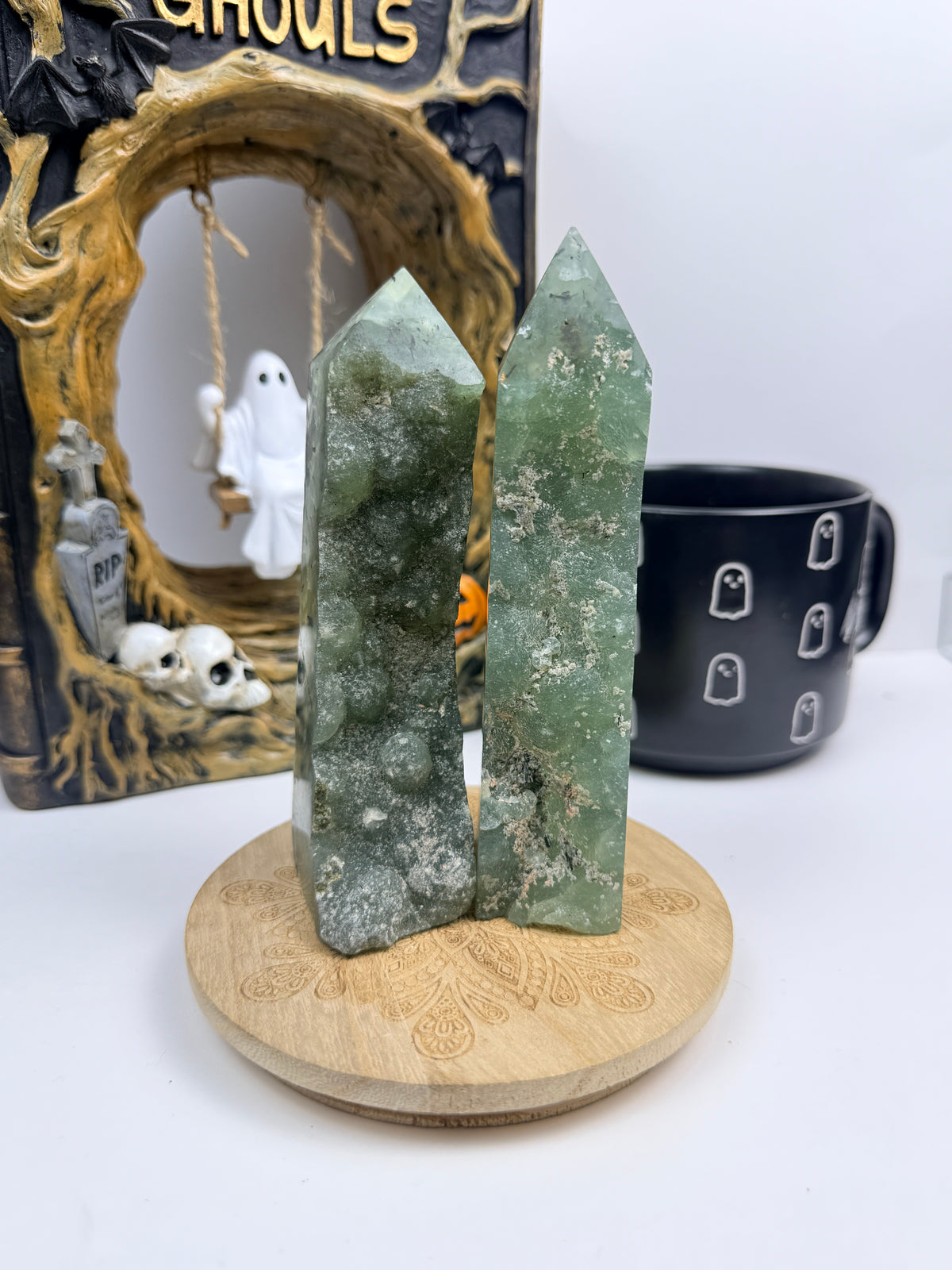 Half-Raw Prehnite Towers