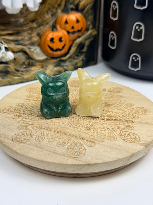 Small Crystal Pikachu-Inspired Carvings