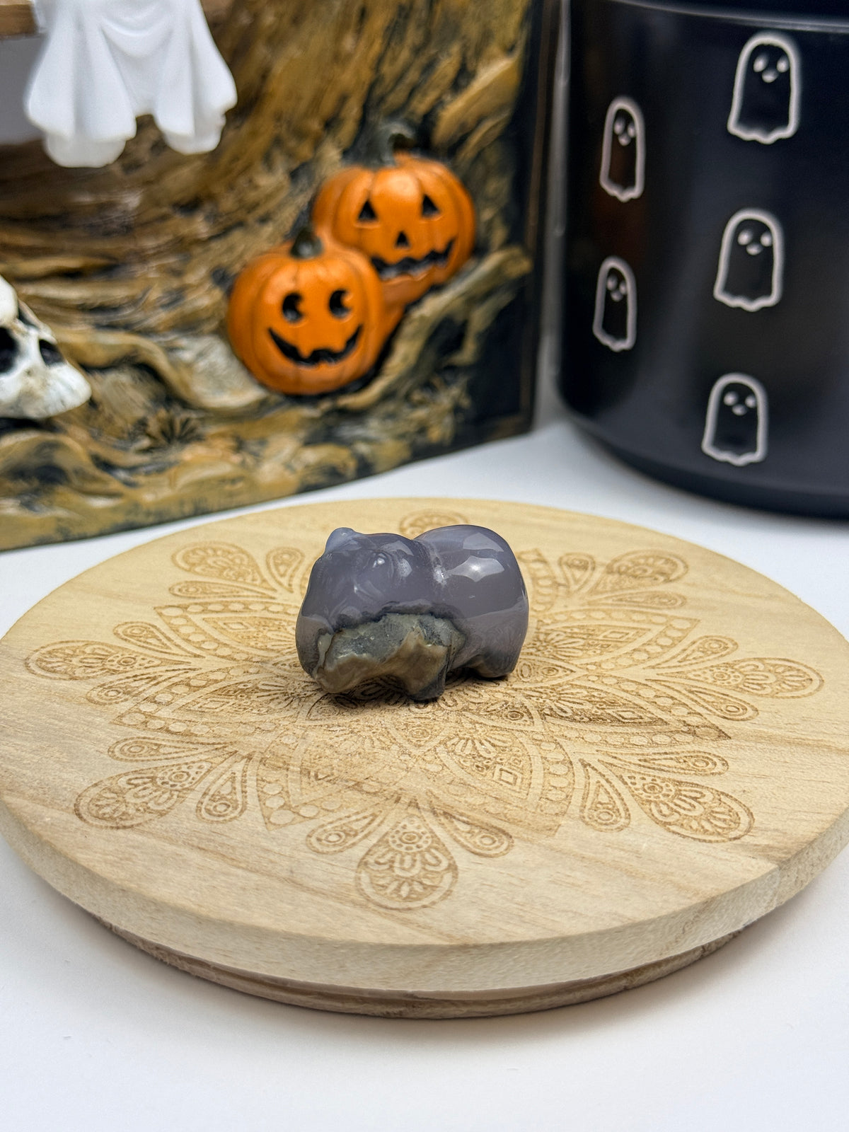 Crystal Hippo Carvings