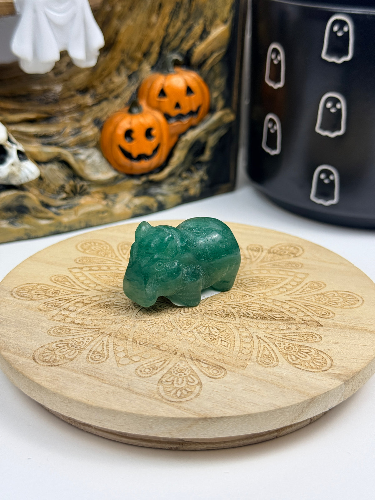 Crystal Hippo Carvings