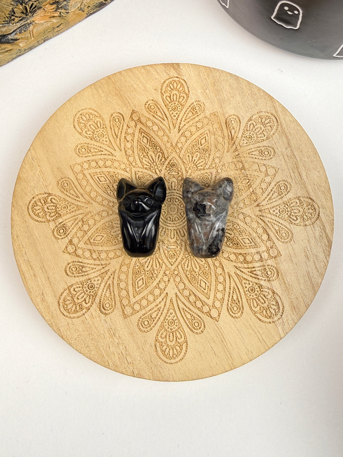 Small Folded Crystal Bat Carvings
