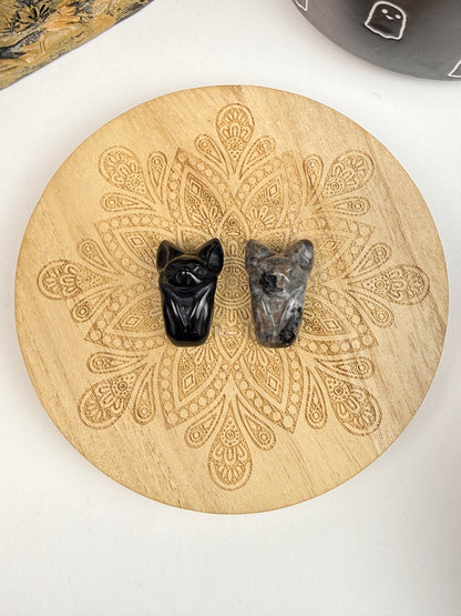 Small Folded Crystal Bat Carvings