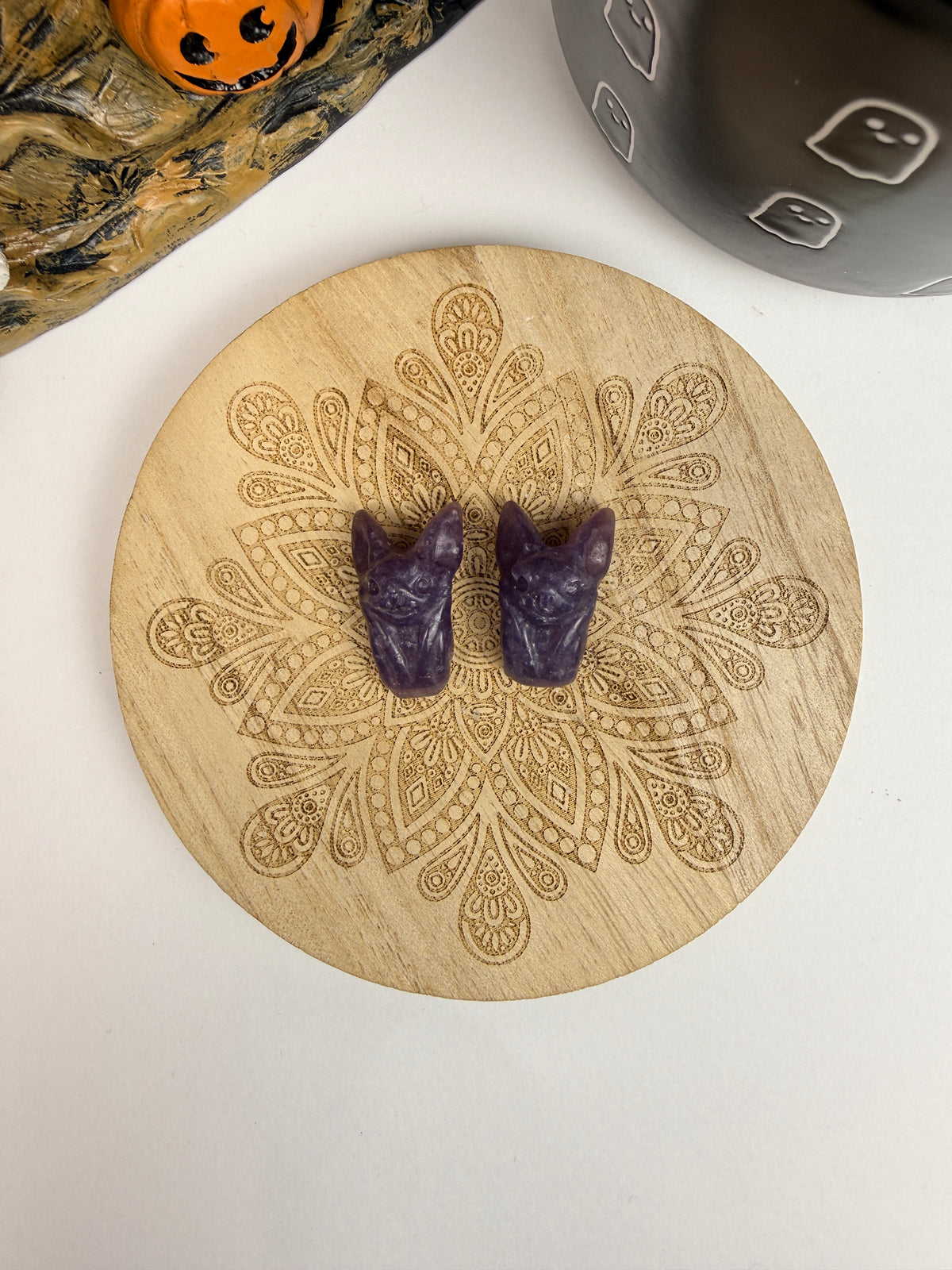 Small Folded Crystal Bat Carvings