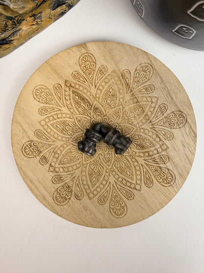 Mini Silver-Sheen Obsidian Cats