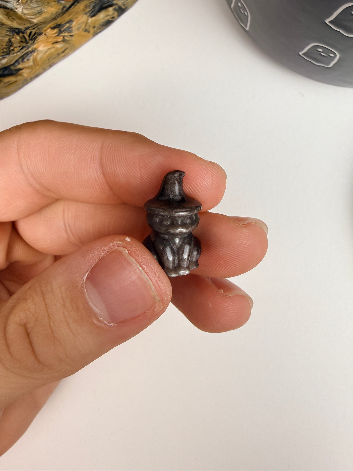 Mini Silver-Sheen Obsidian Cats