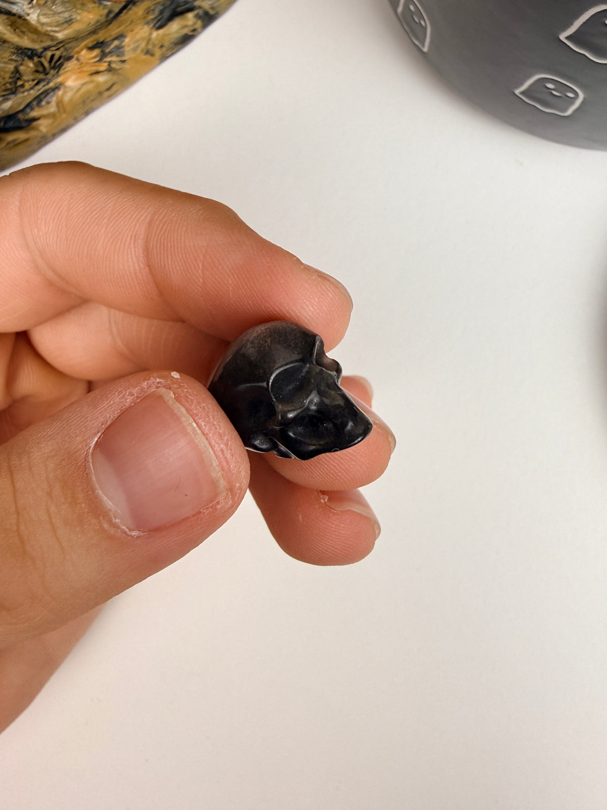 Mini Silver-Sheen Skulls