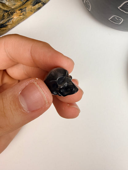 Mini Silver-Sheen Skulls