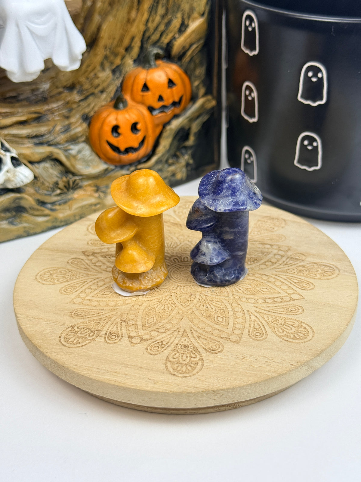 Crystal Mushroom Carvings