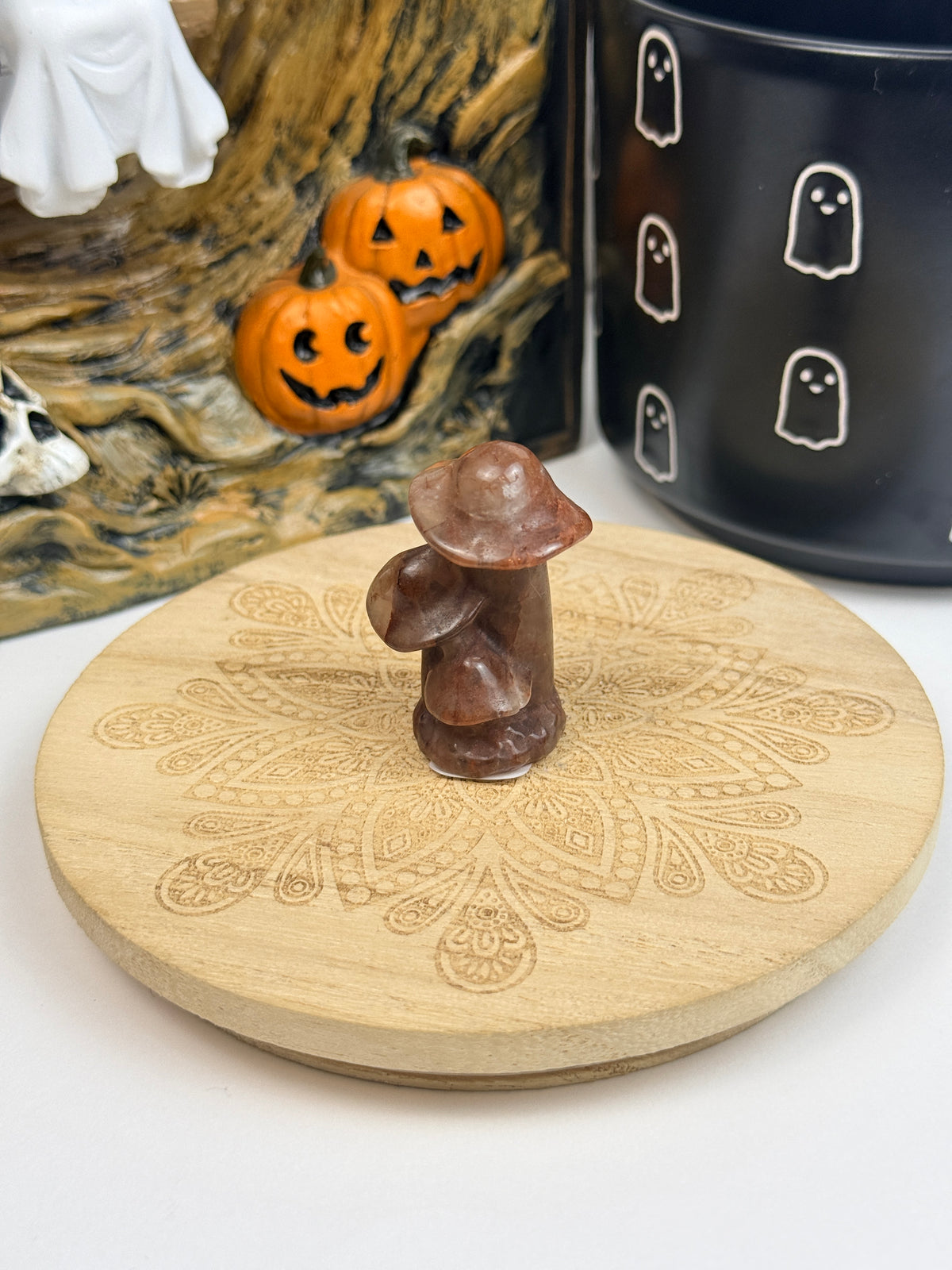 Crystal Mushroom Carvings