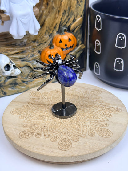 Mounted Crystal Spider Carvings
