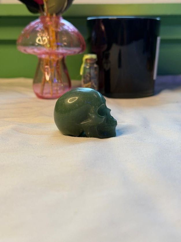 Green Aventurine Skull