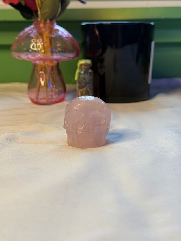 Rose Quartz Skull