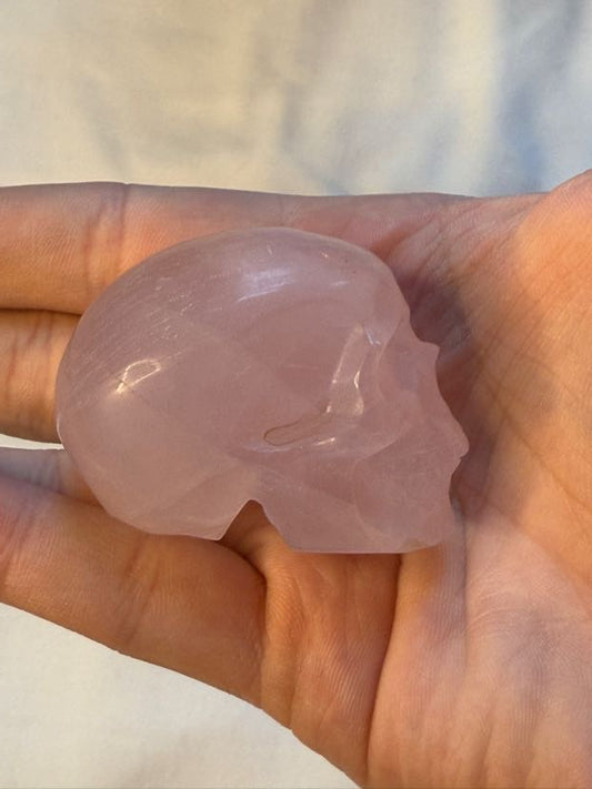Rose Quartz Skull