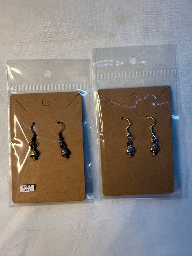 Mini Mushroom Charm Earrings