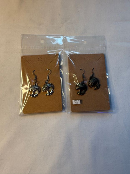 Double Mushroom Charm Earrings