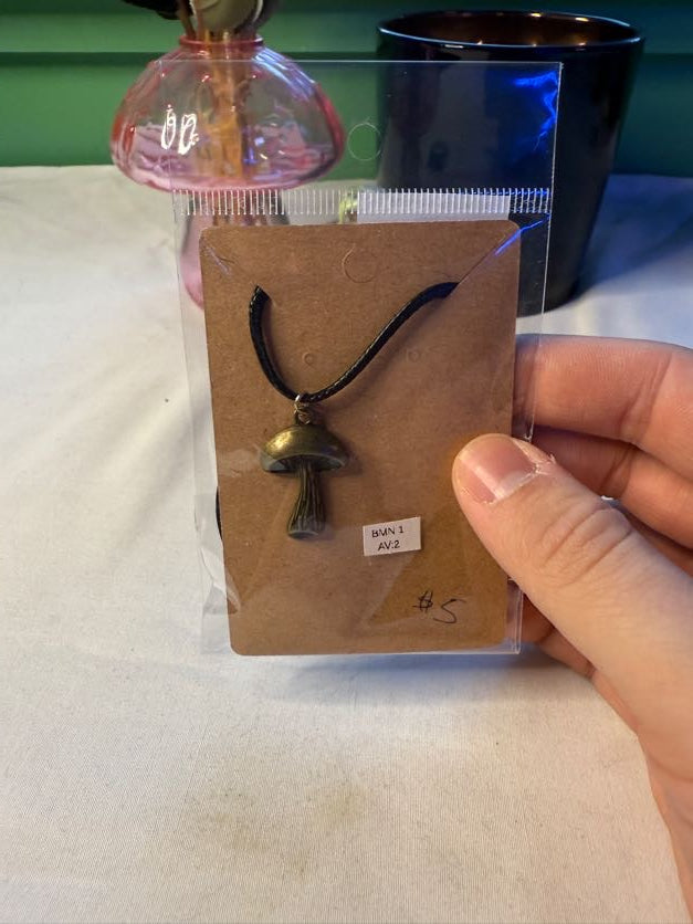 Tall Mushroom Necklace