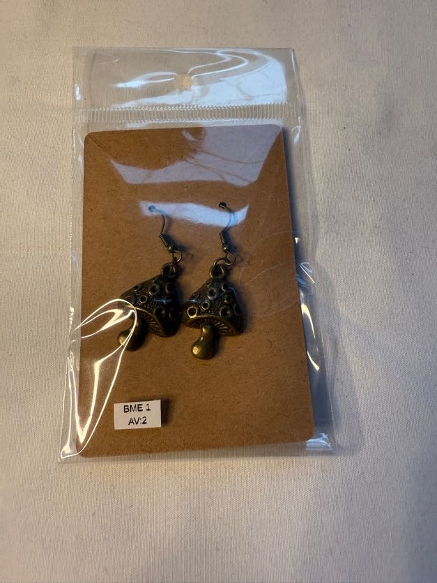 Regular Mushroom Charm Earrings