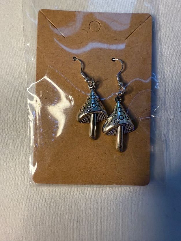 Regular Mushroom Charm Earrings