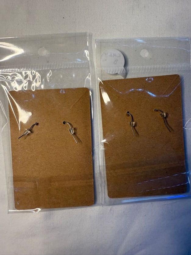 Cat on Moon Charm Earrings