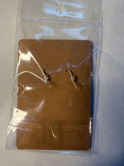 3D Bat Silver Earrings