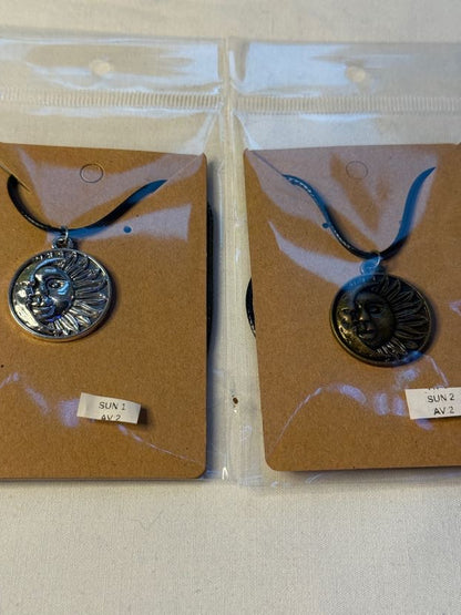 Sun & Moon Circle Charm Necklace