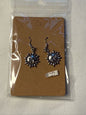 Sun with Face Silver Charm Earrings