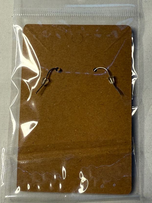 Sun with Face Silver Charm Earrings